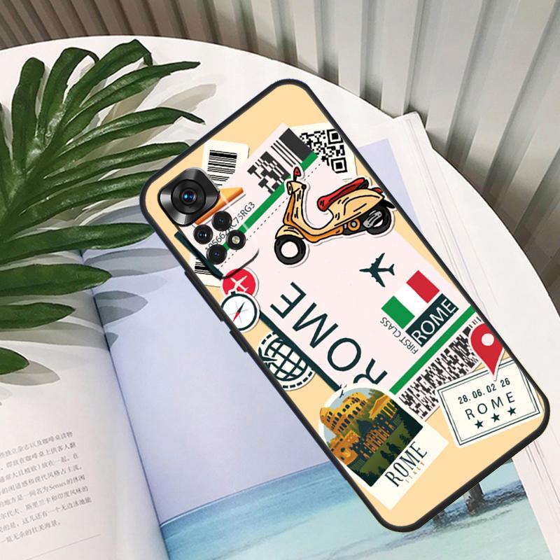

New York TOKYO Traveltickets Funda For Xiaomi Redmi Note 14 10 11 12 13 15 Pro Plus Case For Redmi 15 15C 14C 12C 10C 13C Redmi 10