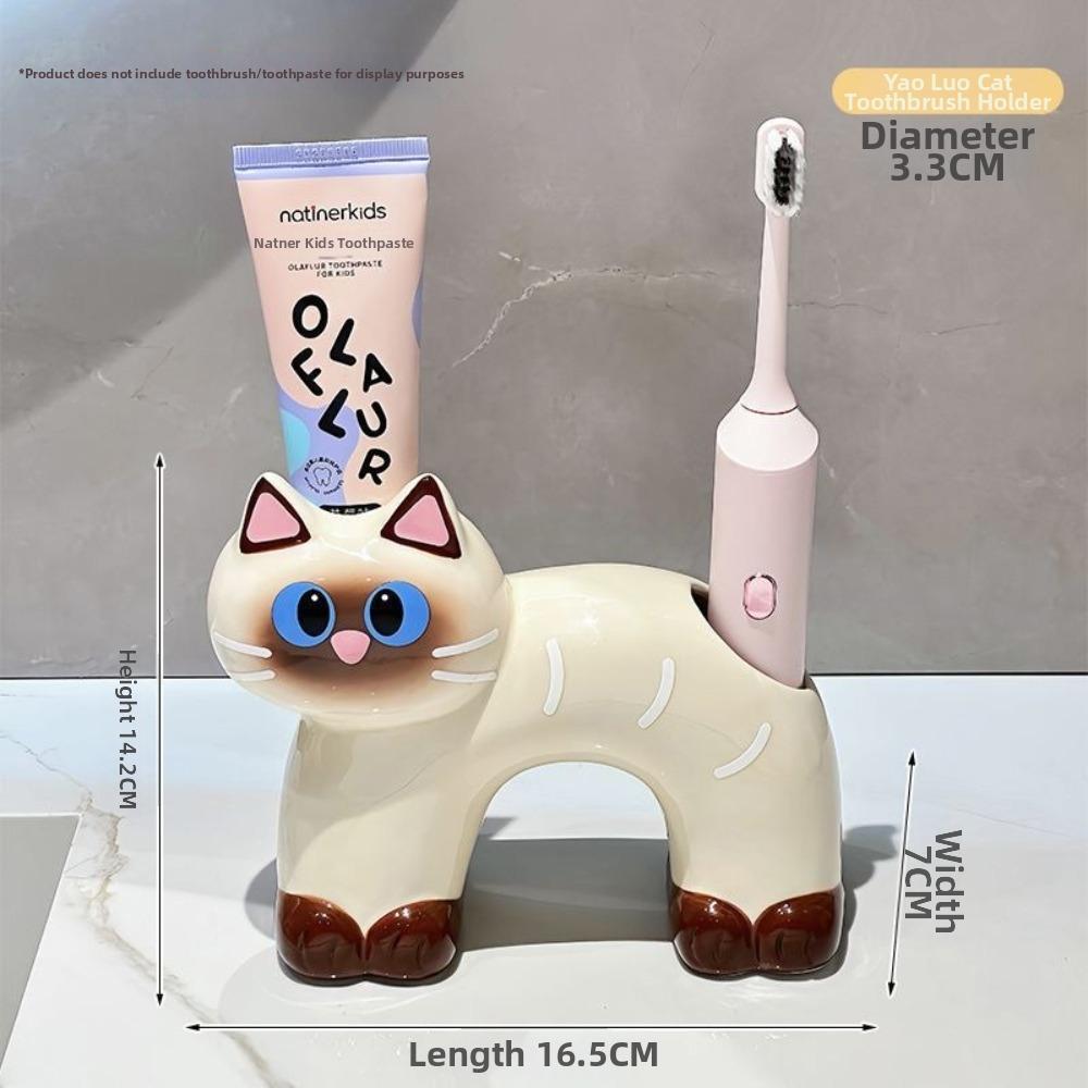 Ceramic Material Electric Toothbrush Stand Toothpaste Storage Rack  for Pet Lovers