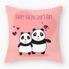 Lovely Panda Printed Cushion Cover for Sofa Home Car Decor Cute Wild Animal Pillowcase Soft Short Plush Pillow Case