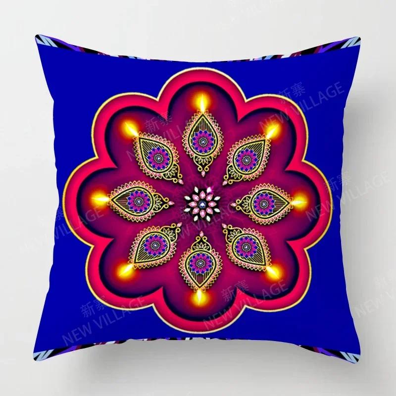 Fall Home Decor Autumn Living Room Throw Pillow Cover Sofa Boho Cushion Cover   Mandala