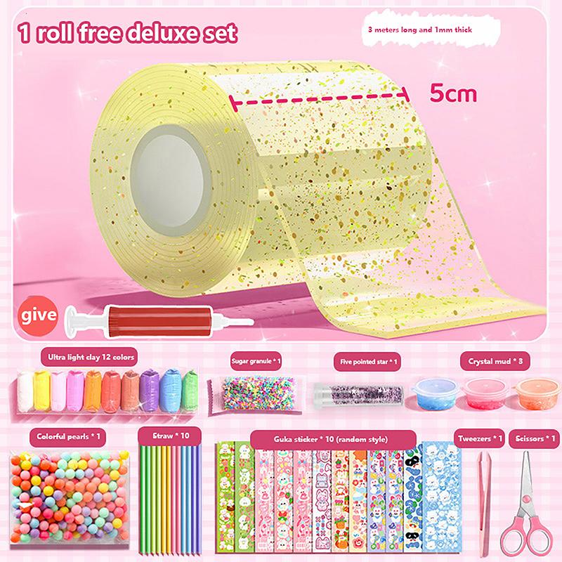 

1 комплект наноленты, надувающие мыльные пузыри, декомпрессионная игрушка, наклейки, подарок для питомца, наноклей, замешивающий музыкальный двухсторонний скотч, набор для выдувания пузырей