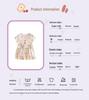 Malwee Girls' European-American Summer Princess Dress - Round Neck, Short Sleeve