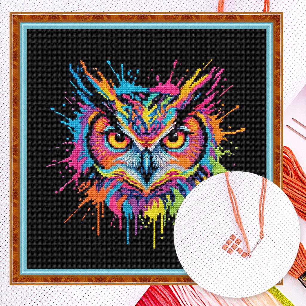 Tier Voll 14CT DIY Zählstickerei-Set für Erwachsene Heimdekorations-Muster Kunsthandwerk-Kits 11,81x11,81 Zoll