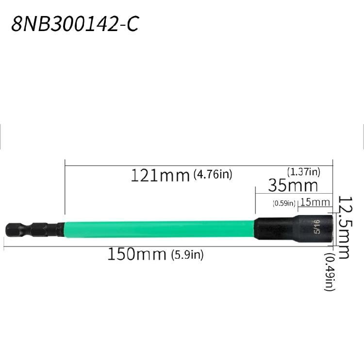 Long Hexagonal Socket Adapters Hexagonal Nut Driver for Enhancing Torque Transmission in DIY Projects and Machine Repairs