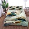 Fluid Leaves Duvet Cover Set King Queen Double Full Twin Single Size Bed Linen Set  Cover with Pillowcase Custom