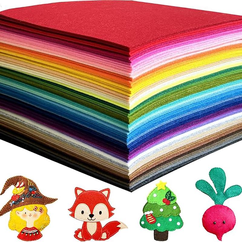 40/20/10 Stück Neues Filzstoffblatt Verschiedene Farben Patchwork Nähen DIY Bastelquadrate Vlies 1 mm Dick Handgefertigter Stoff Weben