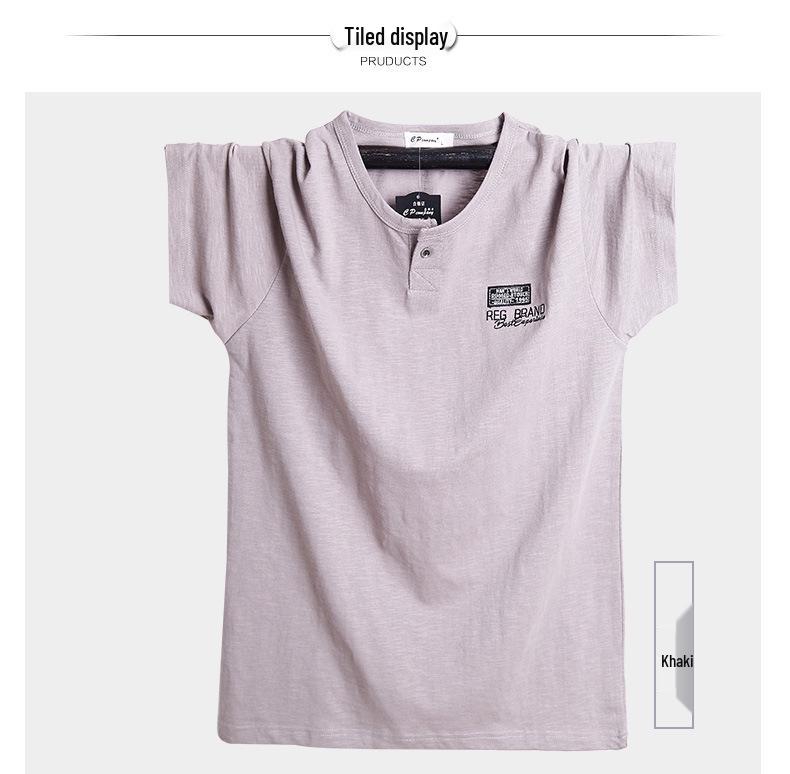 Men's Plus Size Short Sleeve Bamboo Fiber Sport T-shirt - Loose, Trendy, and Versatile