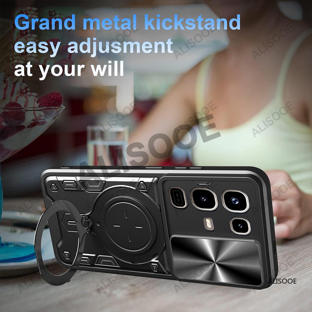 Funda for Infinix Note 50 Pro 4G Note 50X 50S Case Slide Camera Ring Stand Protect Cover for Infinix Note 50 Pro+ Plus 5G Capa