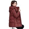 2025 Winter Women's Plus-Size Mid-Length Cotton Jacket - Warm and Fashionable for Mothers