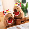Lion-Style Capybara Plush Toy - New Year Gift for Kids with Card