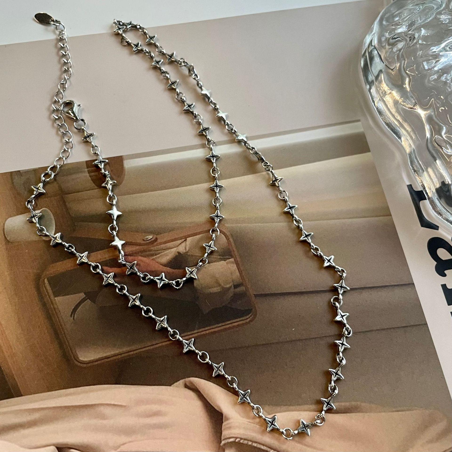 

Звезда ожерелье ключицы женская тенденция универсальная модель ретро модный крутой стиль нишевый дизайн элитный стиль