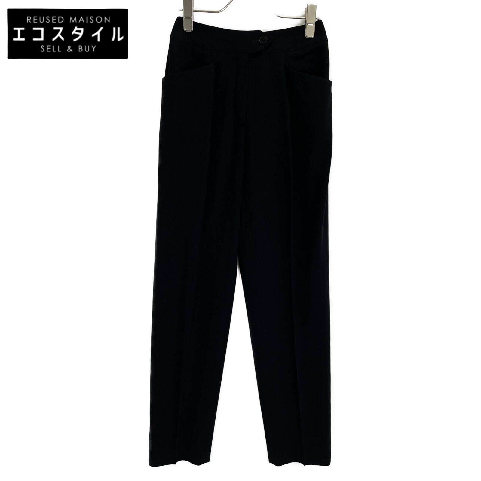 

HERMES Черные прямые брюки из смесовой шерсти со стрелками Низ 38 черныйБ/у