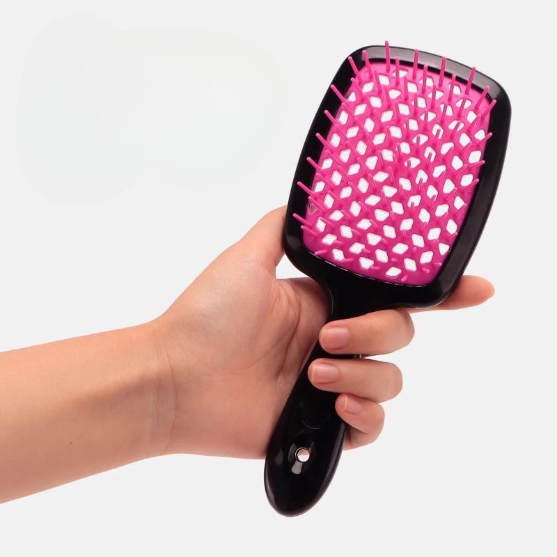 Air Cushion Comb for Tangled Hair, Anti-static, Hollow Out, Wet Curly Hair, Barber Styling Tool