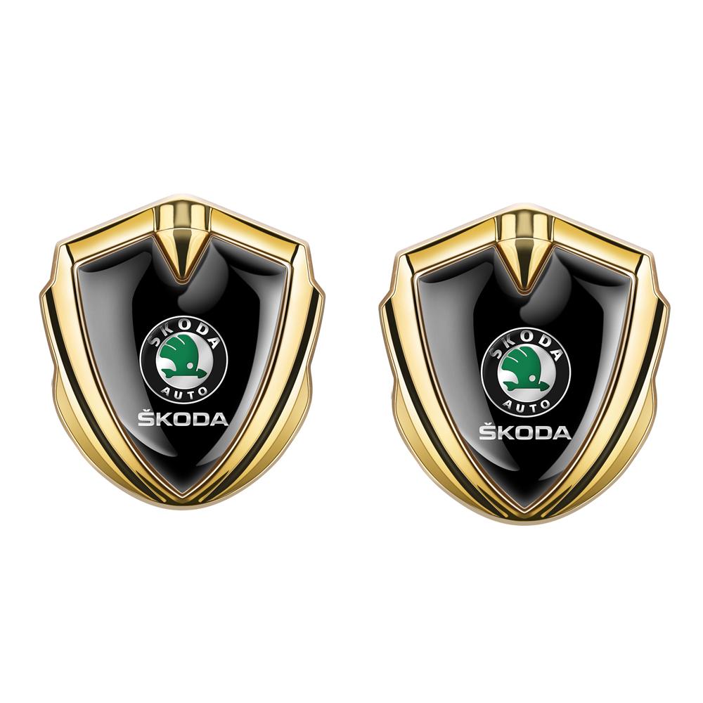 3D Car Metal Shield Logo Car Body Trunk Fender Badge Sticker For Skoda S Kodiaq Fabia Kamiq Karoq Octavia 3 A5 A7 Rapid Scala  HA5