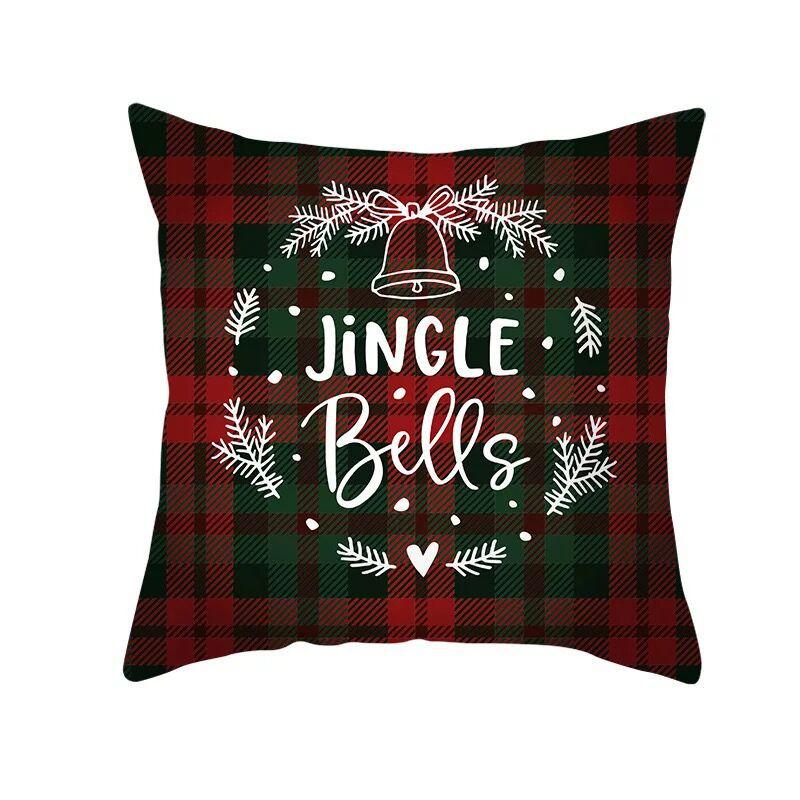 Classic Red Plaid Christmas Pillowcase Festive Home Decoration Gift Pillow Cushion Cover
