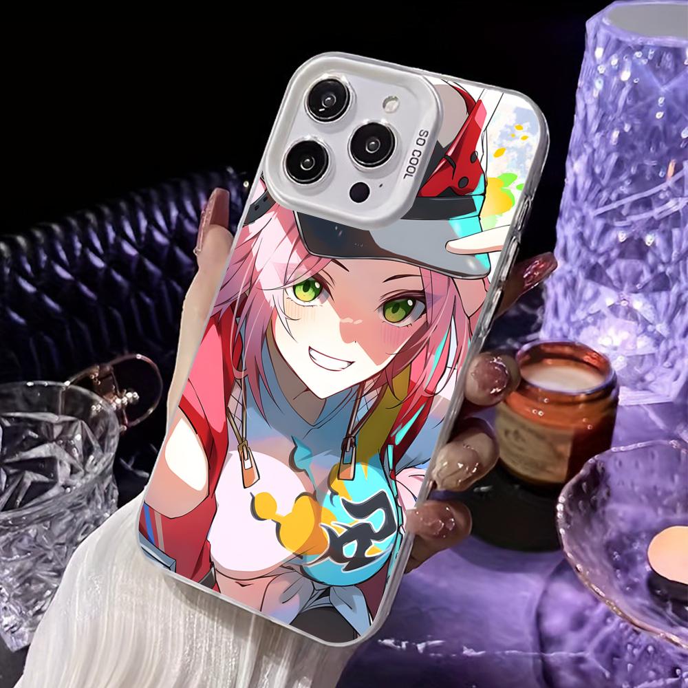 

HSR Rappa White Translucent Mobile Phone Case for iPhone 17 16 15 14 13 12 11 X XR XS Air Pro Max Plus Colorful Cover iPhone 14 Plus