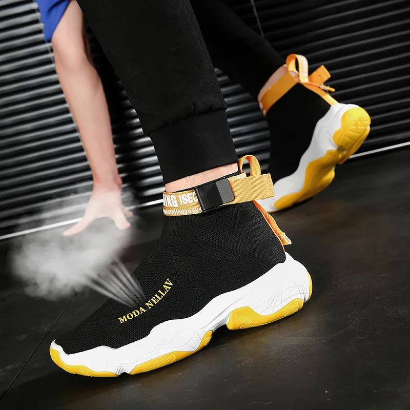 Buy High-top Men's Sneakers Korean Style Trendy All-match Socks