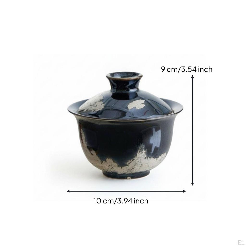 Lidded Gaiwan Glossy Tableware Porcelain
