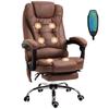 Six-Point Massage Office Chair, with Heat - Brown