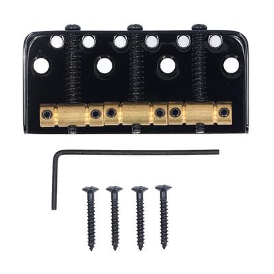 Kurze E-Gitarrenbrücke 3 Sättel Professioneller Gitarrenbrückenersatz für Tele Schwarz