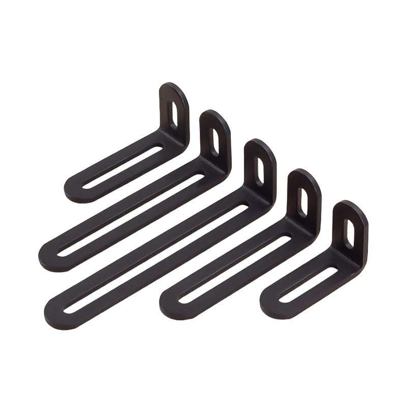 Stainless Steel Adjustable Angle Code Long Hole Activity 90 ° Right Angle Furniture Fixer L-shaped Shelf Bracket Connector