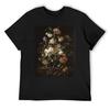 Jan Davidsz De Heem - Still Life With Flowers In A Glass Bowl T-Shirt Blacks Aesthetic Clothing Black T-shirts for Men