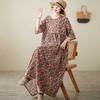 Round Neck Shoulder with Sleeves Large Swing Dress for Women