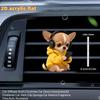 2D Flat Yellow Dog Car Vent Clip Decorative Diffuser (fragrance Not Included), Car Interior Decoration, Aromatherapy Clip, Ideal for Holiday Gifts