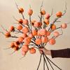 Handmade Simulation Persimmon Fruit Realistic Artificial Fruits Branches  Home Decor