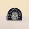 Punk Cartoon Roboter Emaille Brosche Kreativer Buchstaben Revers Anstecknadel Abzeichen Rucksack Kleidung Schmuck Geschenk für Kinder Freunde