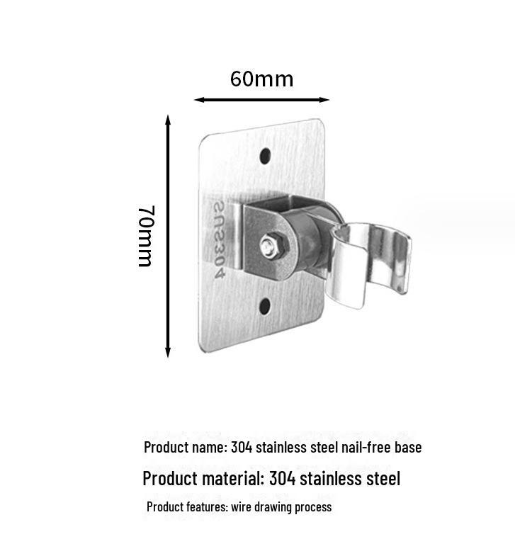 304 Stainless Steel High-Pressure Shower Head Set for Home Use