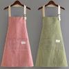 Cotton Linen Apron Household Adult Work Clothes Cooking Aprons Breathable Hanging Neck Fashion Waterproof Apron Kitchen Supplie