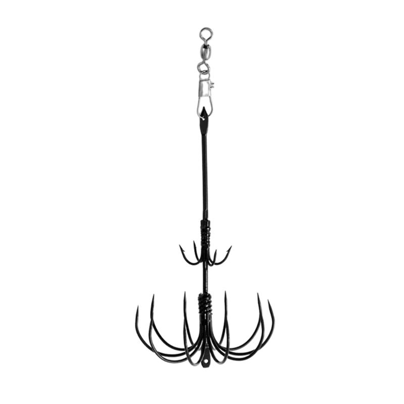 Double Fishing Jig Hook Fishings Squid Jig Hook Sea Fishing Hook Tackle Stainless Steels Squid Hook Squid Fishing Jig