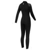 Women 3mm Neoprene One-Piece Thermal Wetsuit Mock Neck Long Sleeve Front Diagonal Zipper Jumpsuit for Swimming Surfing Diving
