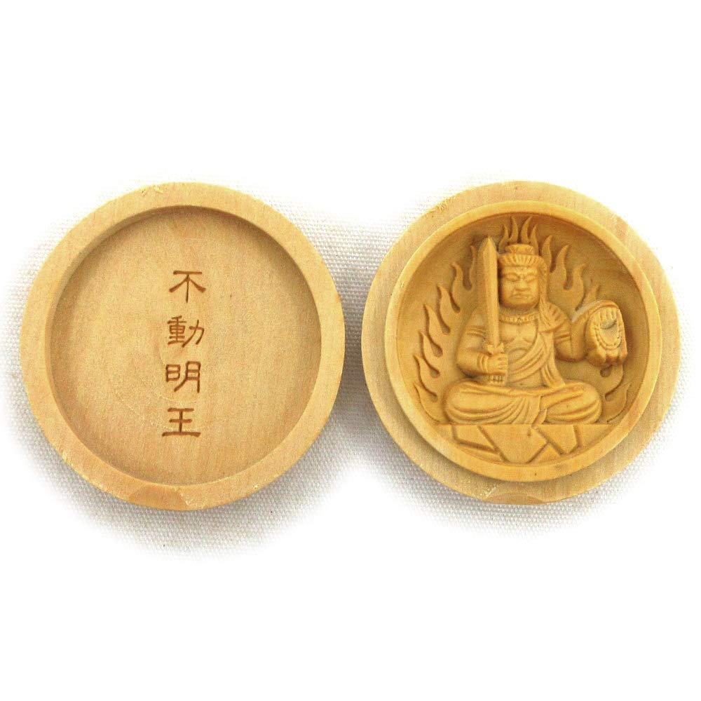 

Kurita s Specialty Buddhist Statue [Guardian Deity] Seated Acala (Circular Incense Holder Buddha [Pocket Buddha]) Guardian Deity Year of the Rooster