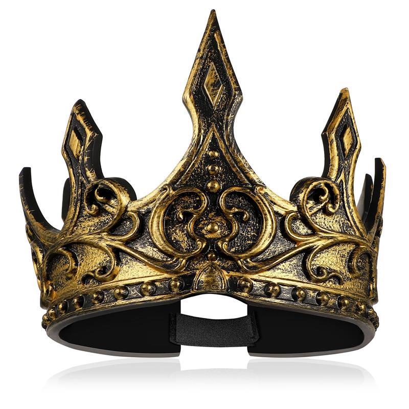 1pc King Halloween Prom King Men Cosplay Performance Headdress (Random Pattern) #j золотой