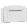 VidaXL Coussin de Tête de Lit, Oreiller de Lecture avec Fermeture à Glissière, Coussin de Lecture pour Lit Chambre, Blanc 374775