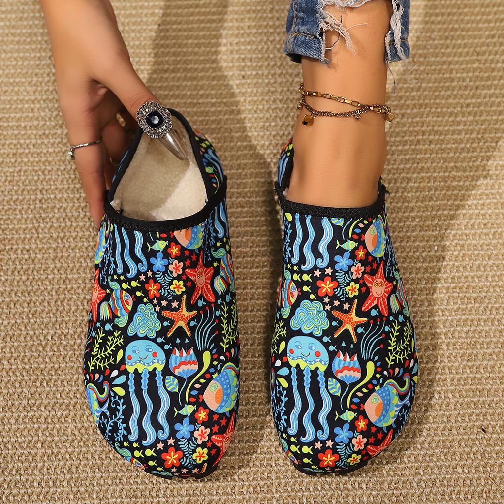 Fashion Women Slippers Winter New Fashion Luxury Print Style Moccasin Women Slippers Warm Comfortable Breathable Slip-on Slides Women