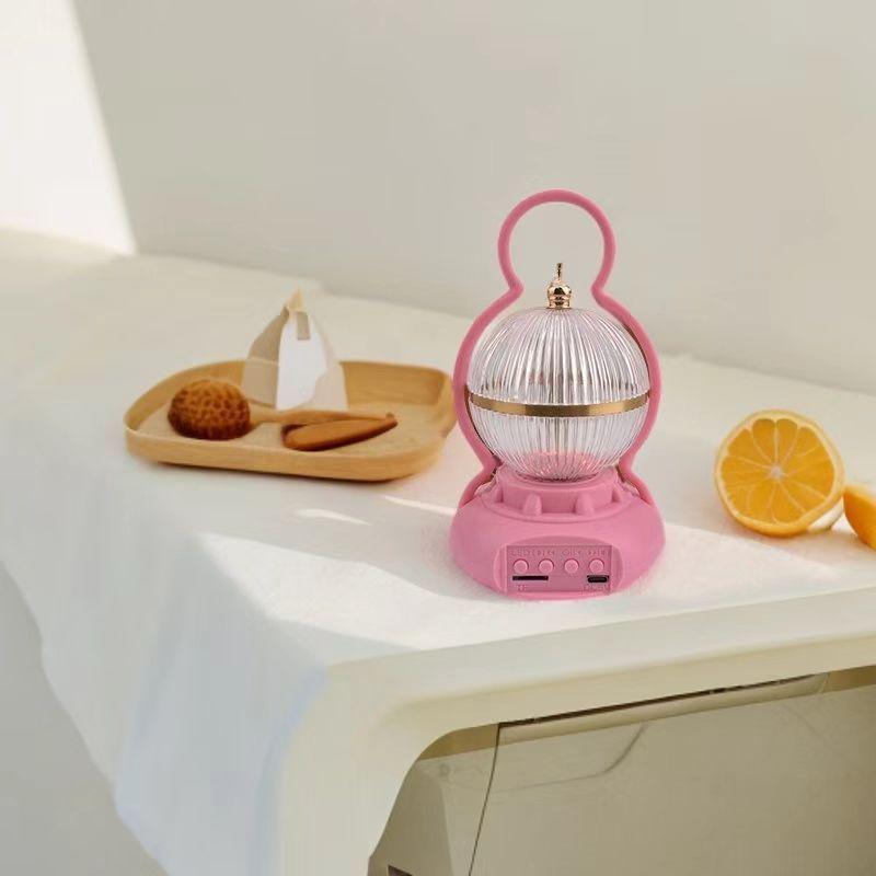 Mini Bluetooth Speaker with Seven-Color Ambient Light for Camping & Home