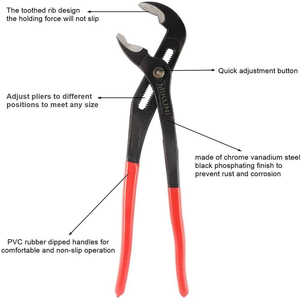 Groove Joint Set Straight Jaw Combination Tools Hand Tools Wrench Pipe Pliers Plumbing Pliers