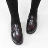 PAFHL Lightweight Size for Commuting to Made of Premium Leather Women's Loafers, Black, 25, School, (old edition, cm2412-old, Black)