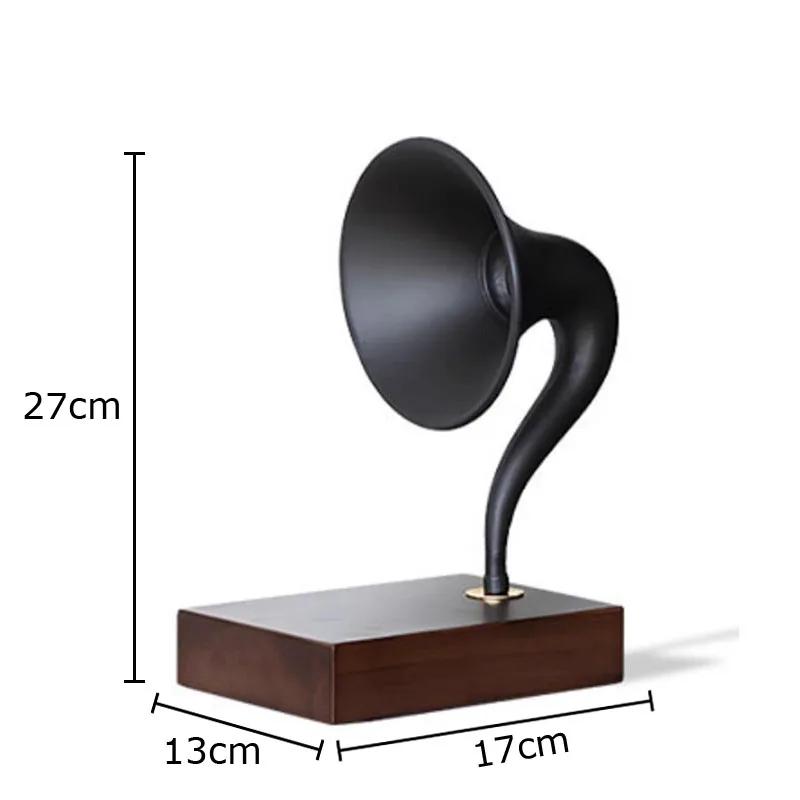 

Simulated Phonograph Ornaments Modern Crafts Desk Decoration Creative Artwork Music Equipment Horn Model Room Aesthetics Decor світло-сірого кольору