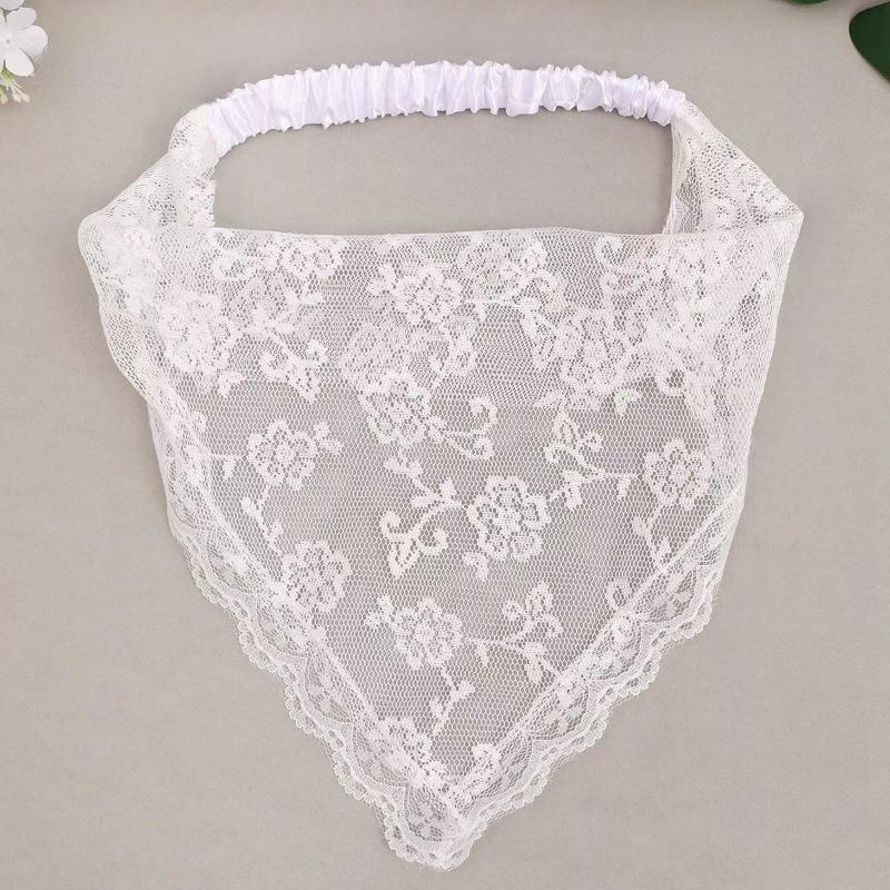 

Элегантный кружевной шарф с вышивкой, ажурный, фуляр, бандана, однотонный треугольный шарф, тонкий винтажный платок для волос, женский one size