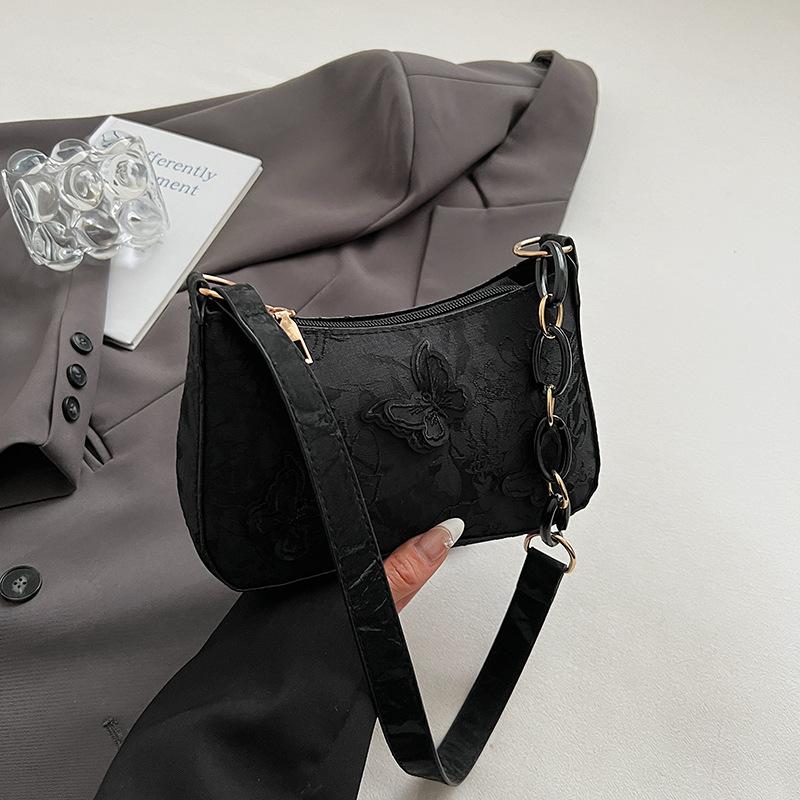 

Butterfly beautiful portable shoulder bag women s spring and summer new niche simple casual versatile underarm bag чёрный