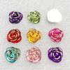 40 Stück 15 mm Rosenblüten-Harzkristallsteine, flache Strasssteine für DIY-Bastelarbeiten, Kleiderdekoration - A40A