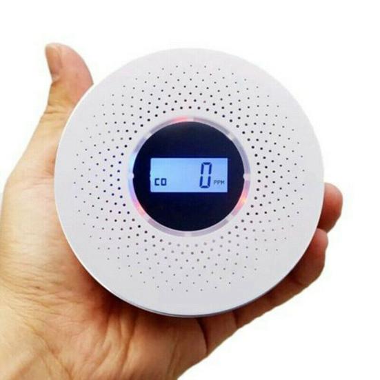 2-in-1 Kohlenmonoxid-Rauchmelder Haus Hotel CO LCD Digital