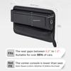 Car Seat Gap Filler Organizer Car Storage Organizer Car Accessories For Women/Men Interior Premium Leather Keeps Phone/Keys/Wallets (Black, 1 Pack)