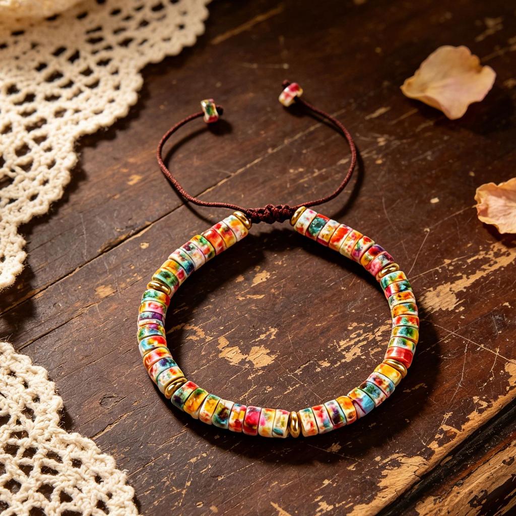 Summer New Products Woven Handmade Beaded European and American Bracelets Dopamine Turquoise Bracelets