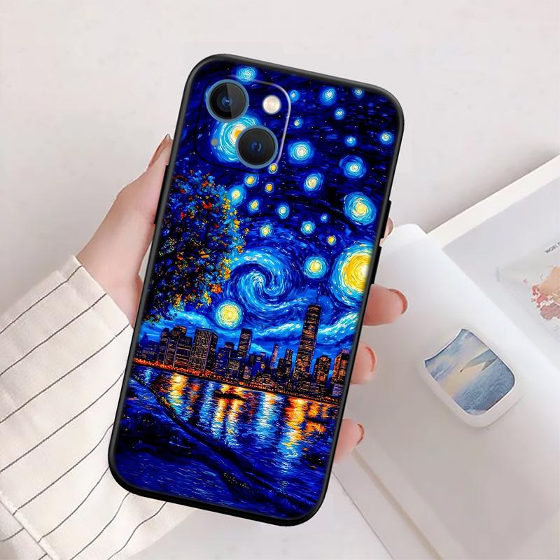 Starry Night Van Gogh Painting Phone Case for OPPO A3 Pro A72 A74 A76 A77 A77S A78 A79 A94 A95 A96 A18 A40M A58
