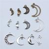 20pcs Moon Charms For Jewelry Making Tibetan Bronze Silver Color Pendants Antique Jewelry Making DIY Handmade Craft